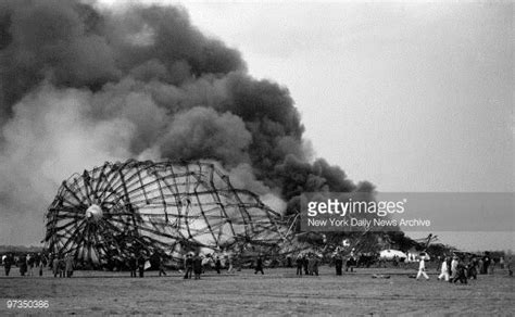 Rescuers Approach Hindenburg Wreckage