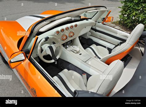 Wiesmann sports car, interior design, dashboard, Munich, Bavaria, Germany, Europe Stock Photo ...