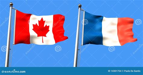 Flag Of Canada And France Stock Images - Image: 14301754