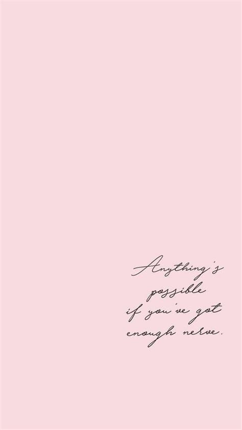 Pink Wallpaper with Inspirational Quote for iPhone