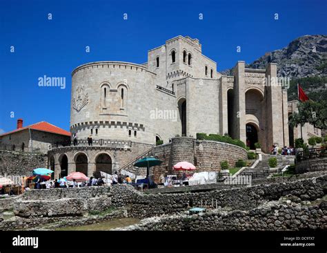 Kruja, Kruje, Albania, the Skanderbeg Museum in the environs of the ...