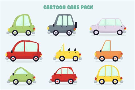 Cartoon Cars Illustration Pack 1828368 Vector Art at Vecteezy