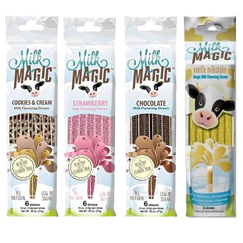 Amazon.com : Milk Magic Milk Flavoring Magic Straws Assorted Flavors (Chocolate, 24 Count ...