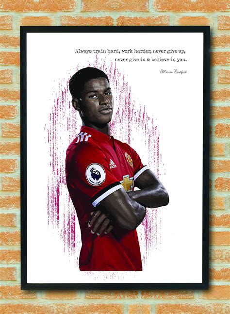 Marcus Rashford Printable Digital Poster Motivational Soccer Football ...