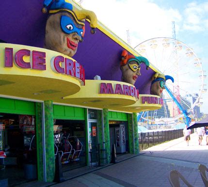 Daytona Beach Boardwalk - Featuring Joyland Amusement Center, Mardi Gras Fun Center, Pizza King ...