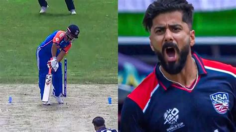 IND vs USA: Watch - Ali Khan bamboozles Rishabh Pant with a peach to ...