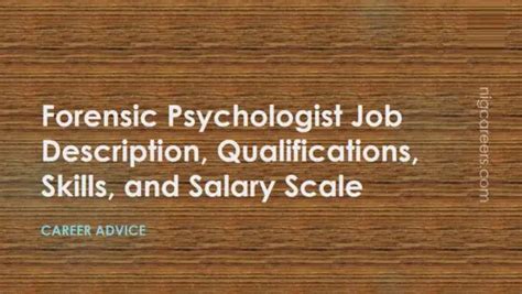 Forensic Psychologist Job Description, Skills, and Salary