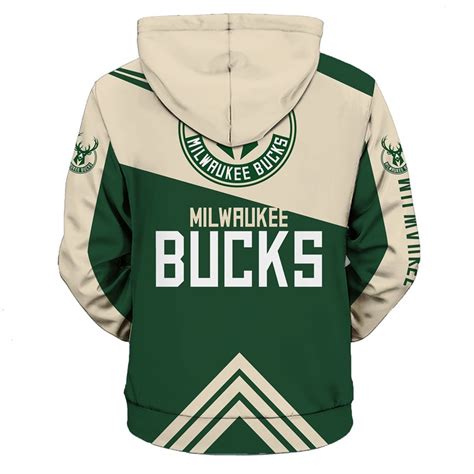 Milwaukee Bucks Hoodie 3D cheap basketball Sweatshirt for fans NBA -Jack sport shop