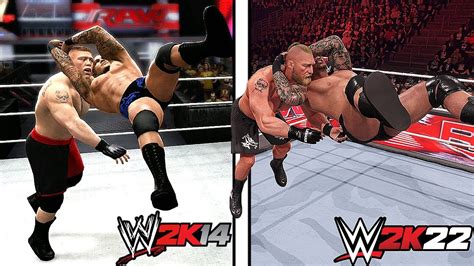 WWE 2K14 Vs WWE 2K22! (Finishers Comparison) - YouTube