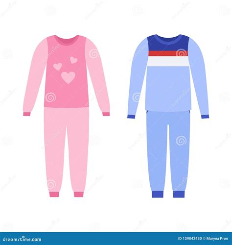 Pajama for Girl, Boy. Vector Illustration in Flat Design Stock Vector ...