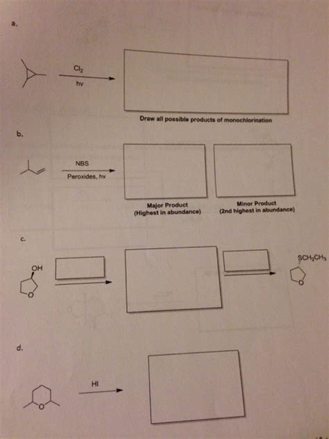 Solved Draw all possible products of monochlorination Major | Chegg.com