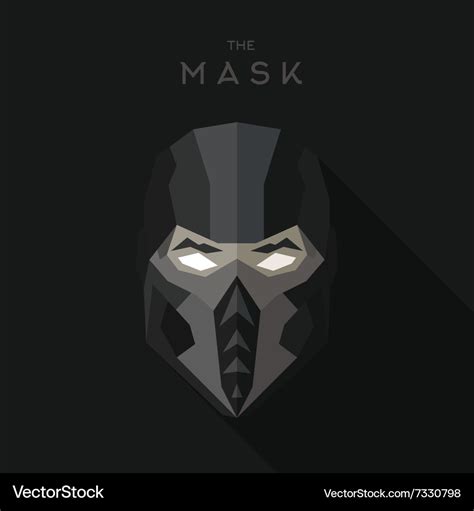 Mask villain into flat style graphics art Vector Image