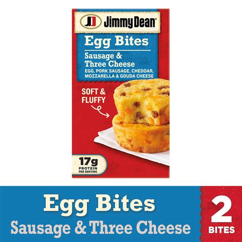 Jimmy Dean Sausage and Three Cheese Egg Bites, 4 OZ, 2 Count (Frozen) - Walmart.com