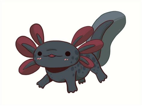 "black axolotl baby " Art Prints by ymia | Redbubble