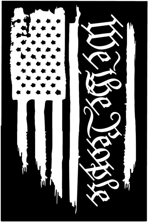 American flag We the people constitution 2nd amendment vinyl