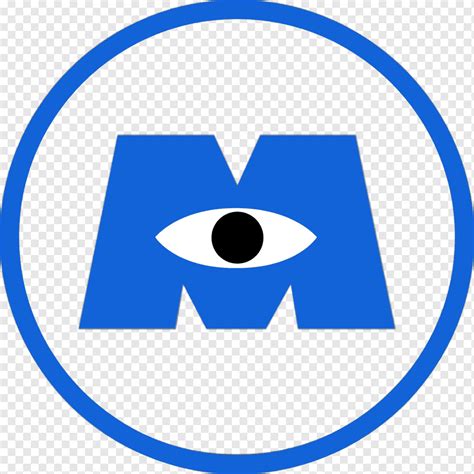 Blue M logo illustration, Mike Wazowski Monsters, Inc. Logo Pixar ...