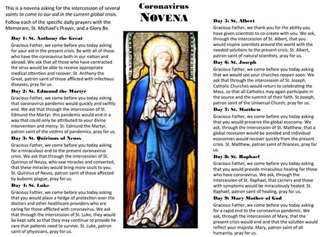 Novenas for Time of Plague - Diocese of Rapid City