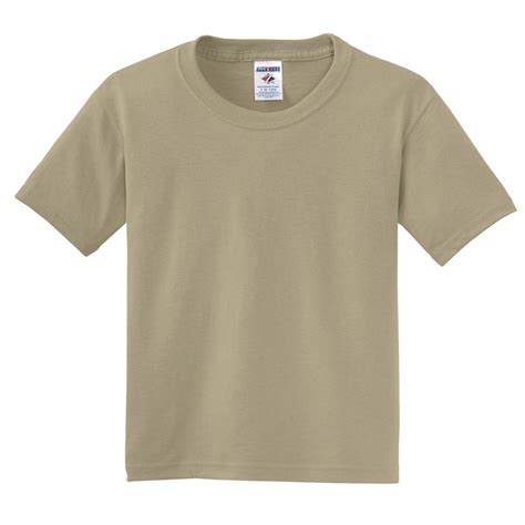 Jerzees 29B Youth Heavyweight Blend 50/50 Cotton/Poly T-Shirt - Khaki ...