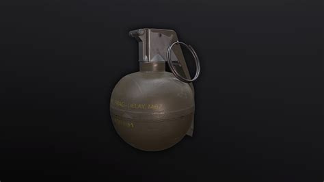 M18 Smoke Grenade, M84 Stun Grenade & M67 Frag Grenade — polycount