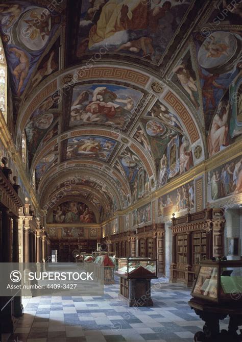 Library of the monastery San Lorenzo del Escorial. Paintings made by Pellegrino Tibaldi (1527/ ...