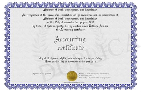 Certificate In Accounting – certificates templates free