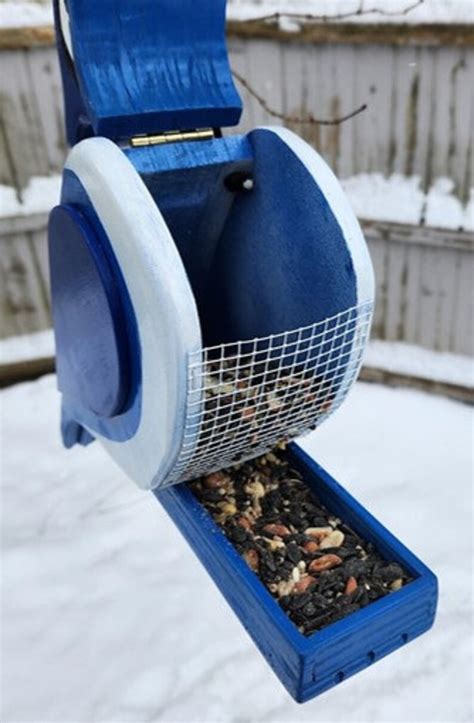 Handmade Blue Jay Bird Feeder, Blue Jay Bird Feeder, Unique Bird Feeder ...