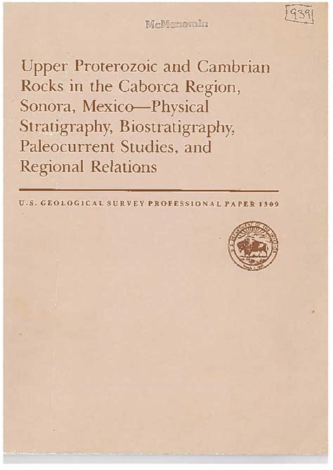 (PDF) Upper Proterozoic and Cambrian rocks in the Caborca region, Sonora, Mexico: physical ...