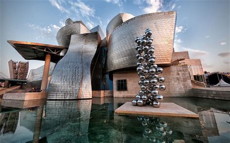 Download wallpapers Museo Guggenheim Bilbao, modern architecture ...