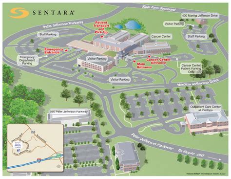 Sentara Martha Jefferson Hospital Campus Map And Parking Sentara 1155 ...