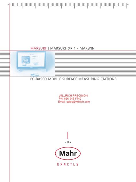 Mahr Federal XR1 Surface Roughness Bench Typle | PDF | Surface ...