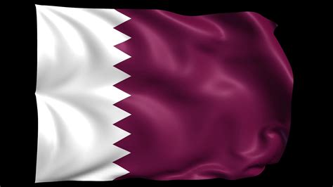 Qatar Flag Weaving Animation. 4K Qatar Flag Flying in the Sky 33660394 ...