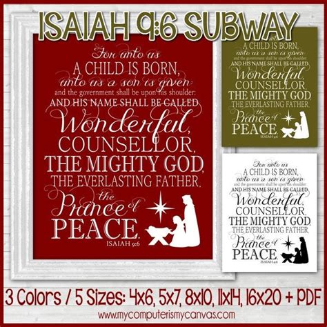 Isaiah 9 6 - Etsy