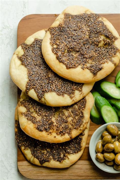 Zaatar Manakeesh is a Mediterranean flatbread that's made with dough and zaatar spice. It's an ...