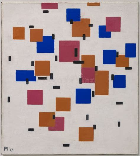 Composition in Colour a, 1917 Painting by Piet Mondrian Editorial Photo - Image of composition ...