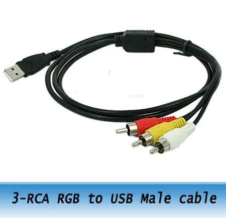 3 RCA RGB to USB Male AV Video TV Converter Cable Cord 20pcs-in Computer Cables & Connectors ...