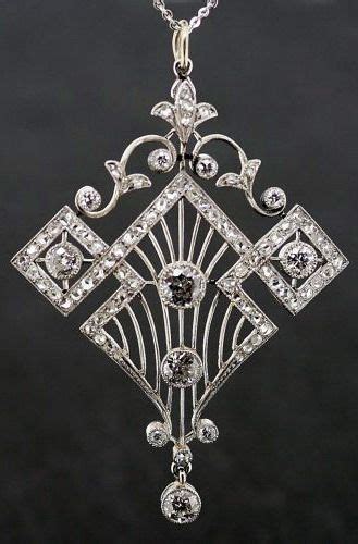 Art Deco Diamond Pendant 1920's | Art nouveau jewelry, Art deco jewelry ...