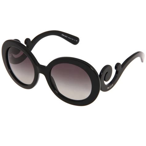 Shop Prada Women's PR 27NS Black Minimal-baroque Round Sunglasses ...