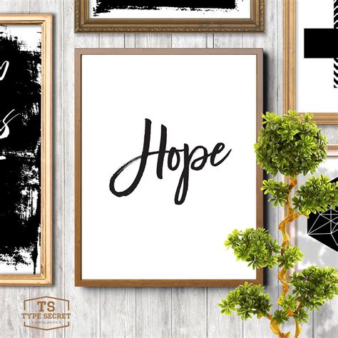 Digital prints inspirational hope poster Instant download