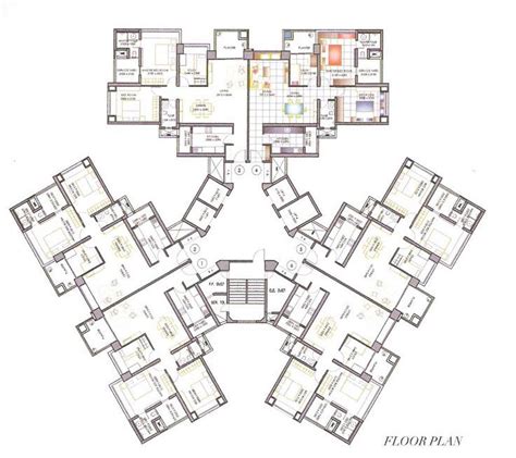 high rise residential floor plan - Google Search | Apartment architecture, Residential ...