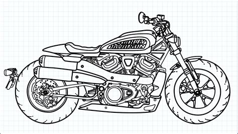 Harley Davidson Drawing Easy