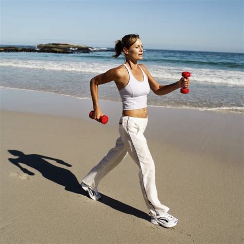 Walking Exercises With Weights to Firm Up - Woman