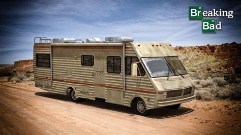 an rv parked on the side of a dirt road