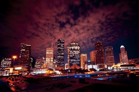 night houston skyline wallpaper | Houston skyline, Houston city, Skyline