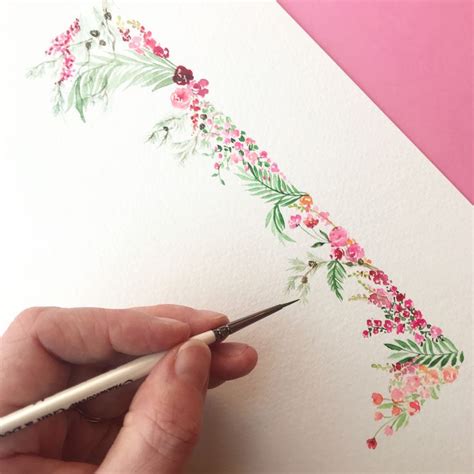 New Botanical Painting | Watercolor art lessons, Watercolor border, Watercolor flowers paintings