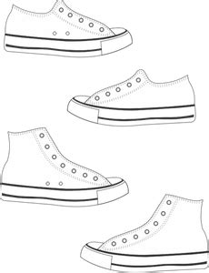 Blank Converse Shoe Template