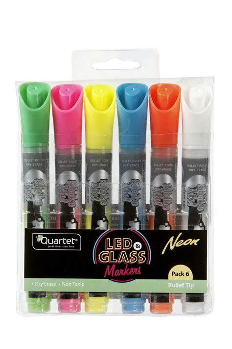 Buy Quartet Neon Whiteboard & Glass Markers (6 Pack) at Mighty Ape NZ