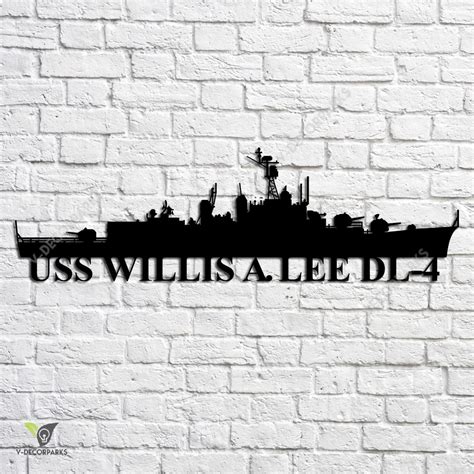 Uss Stribling Dd-867 Navy Ship Metal Art, Navy Ships Silhouette Metal ...