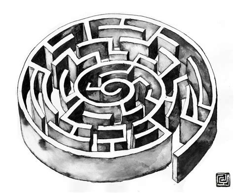 Labyrinth 4 Drawing by Ariadna Pedemonte | Saatchi Art