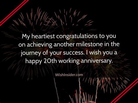 Happy 20th Work Anniversary Wishes and Quotes – Wish Insider