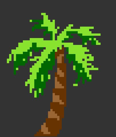 Palm tree Pixel Art, Cute House, Tree Illustration, Summer Crochet, Animal Crossing, Palm Trees ...